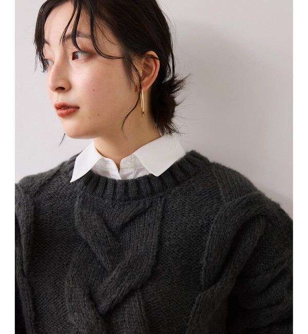 VIS「ケーブルコンパクトニット」|ニット・セーター|