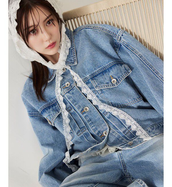 VIS「ボリュームスリーブデニムジャケット」|デニムジャケット|