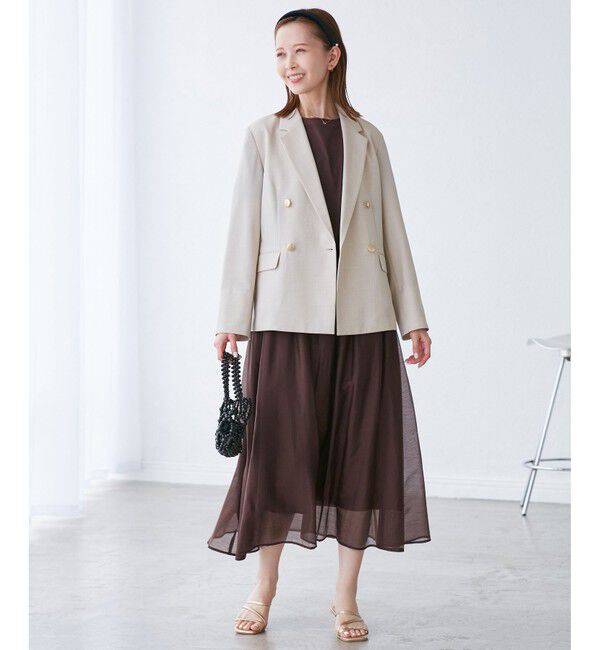 Rope&rsquo;Picnic「エアリーシアーギャザーロングスカート」|スカート|