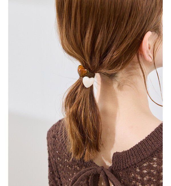 ROPE PICNIC PASSAGE「プチハートヘアカフスセット」|ヘアバンド|ブラウン系(23)