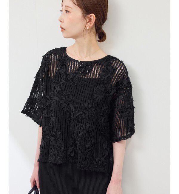 Rope&rsquo;Picnic「メッシュコード刺繍プルオーバー」|Tシャツ・カットソー|