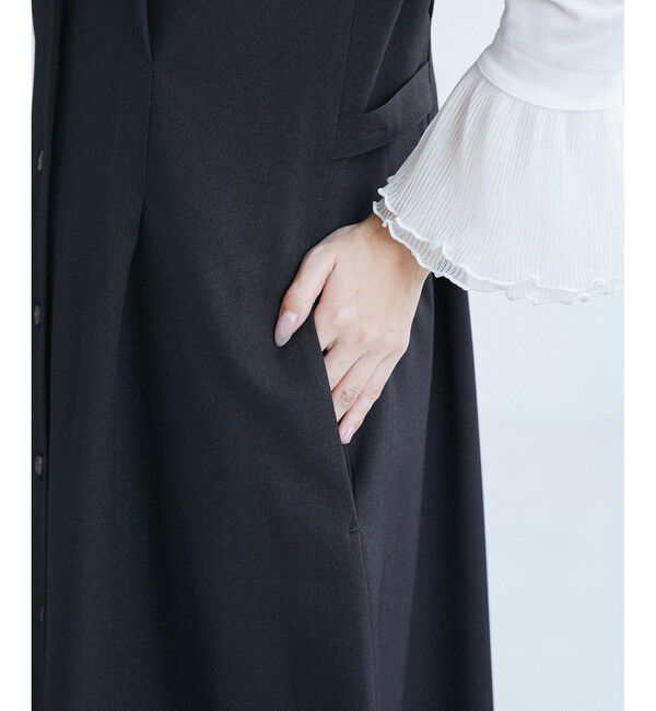 Rope&rsquo;Picnic「【低身長・小柄さんサイズ】ウールライクウエストタックジャンパースカート/セットアップ対応」|ワンピース|