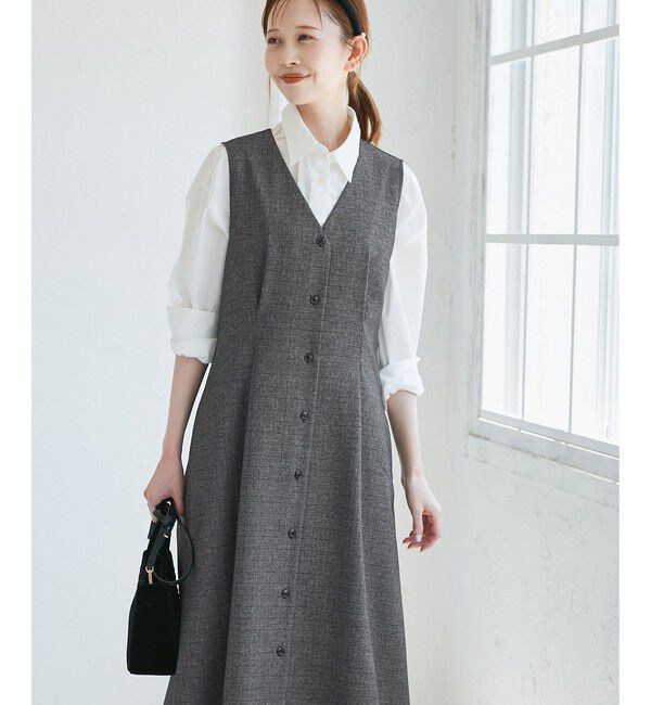 Rope&rsquo;Picnic「ウエストタックジャンパースカート」|ワンピース|