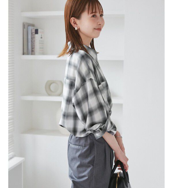 Rope&rsquo;Picnic「オンブレチェックシャツ/UVケア」|シャツ・ブラウス|