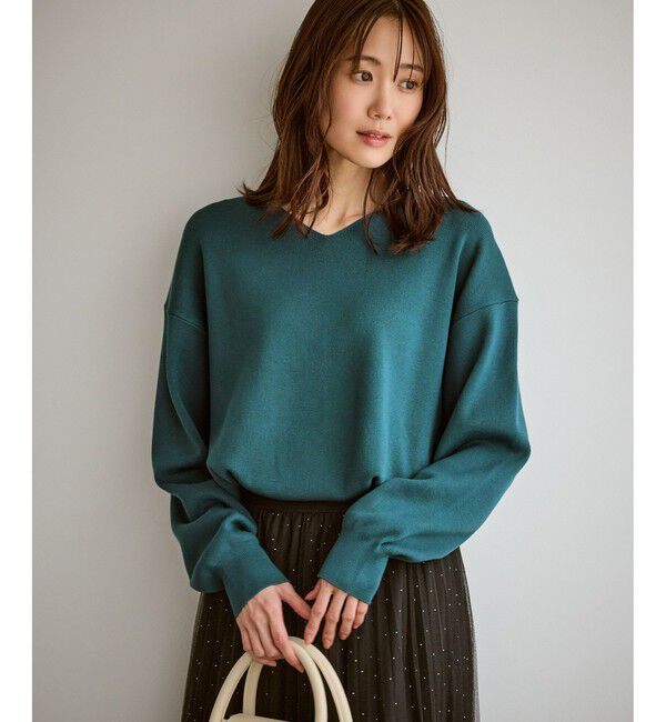 Rope&rsquo;Picnic「マシュマロニットVネックプルオーバー/イージーケア・リンクコーデ」|ニット・セーター|