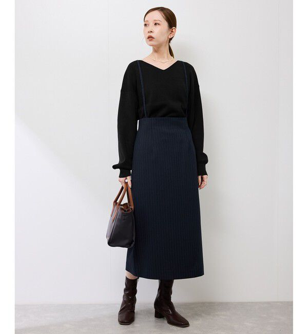 Rope&rsquo;Picnic「マシュマロニットVネックプルオーバー/イージーケア・リンクコーデ」|ニット・セーター|