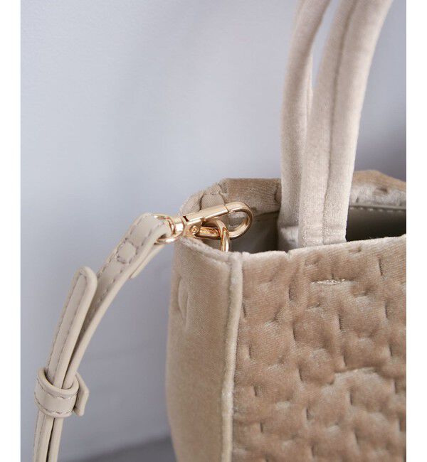 ROPE PICNIC PASSAGE「キルティングベロアミニショルダーバッグ」|ショルダー・メッセンジャー|