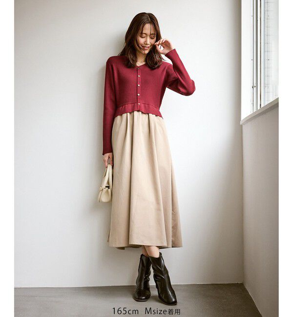 Rope&rsquo;Picnic「【新色追加】メタル釦ドッキングワンピース」|ワンピース|