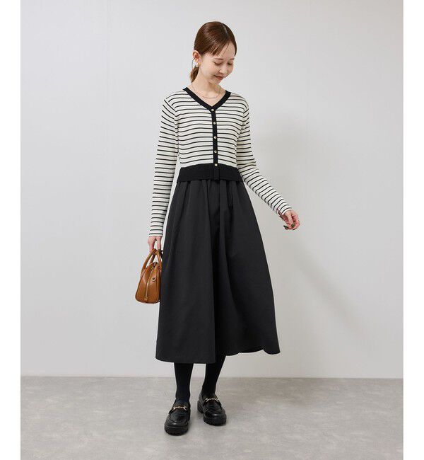 Rope&rsquo;Picnic「【新色追加】メタル釦ドッキングワンピース」|ワンピース|