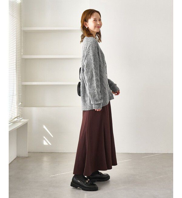 Rope&rsquo;Picnic「ゆるケーブル編みVネックニットカーディガン」|カーディガン|