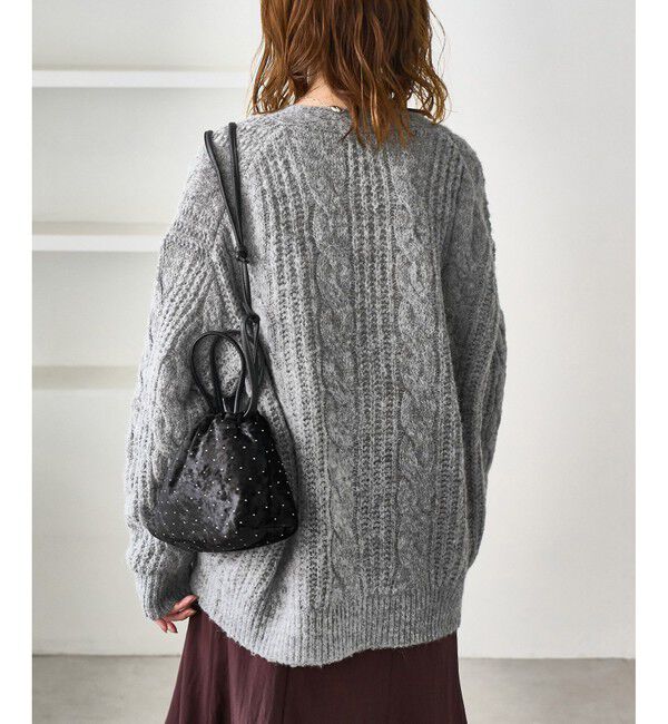 Rope&rsquo;Picnic「ゆるケーブル編みVネックニットカーディガン」|カーディガン|