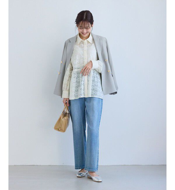 Rope&rsquo;Picnic「レースペプラムシャツブラウス」|シャツ・ブラウス|