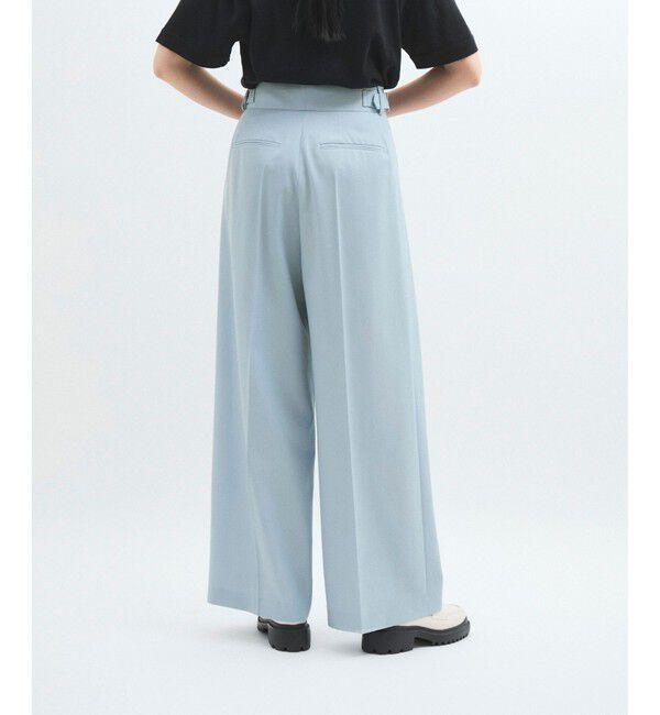 ADAM ET ROPE'「【防シワ】・【洗える】2タックワイドスラックス」|スラックス|