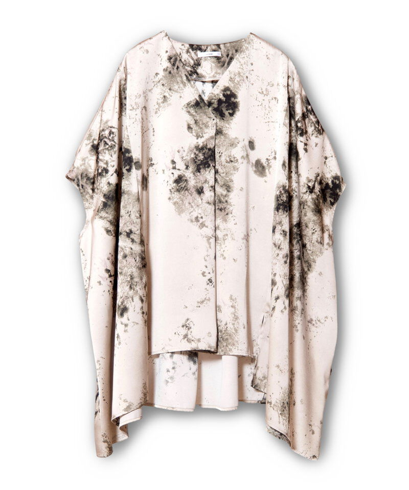  「プリントVネックビッグブラウス」|シャツ・ブラウス|