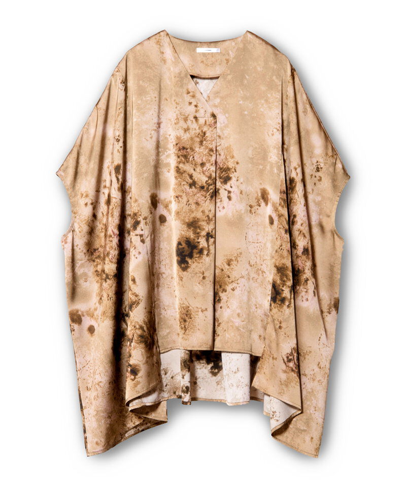  「プリントVネックビッグブラウス」|シャツ・ブラウス|