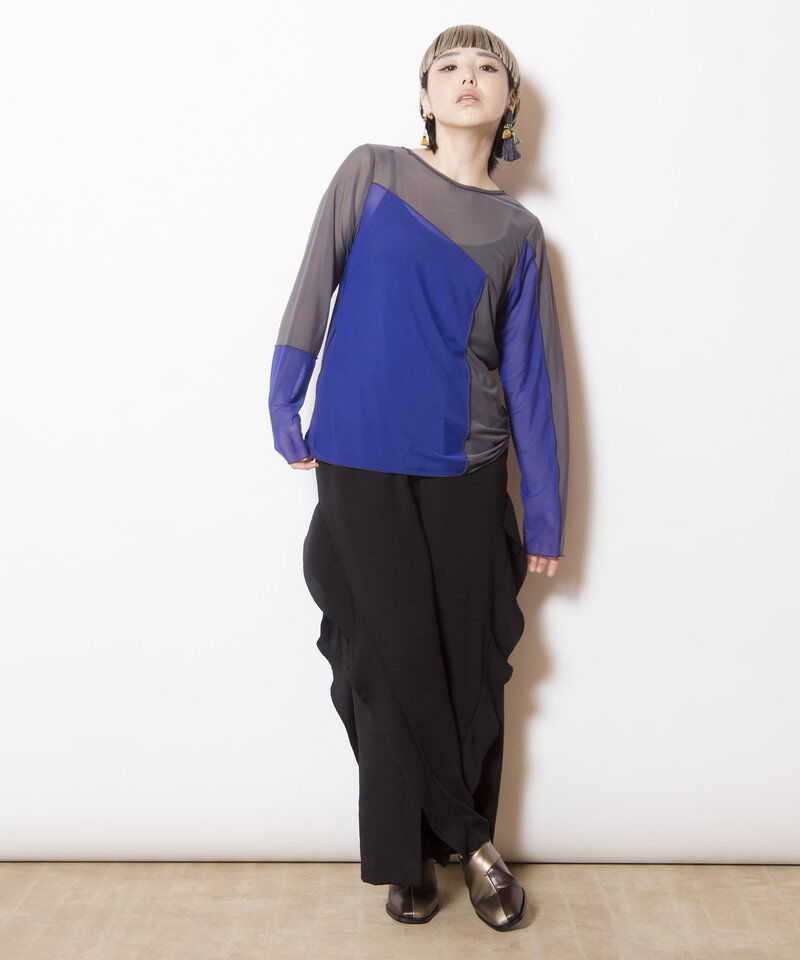  「メロー切替長袖Tシャツ」|Tシャツ・カットソー|