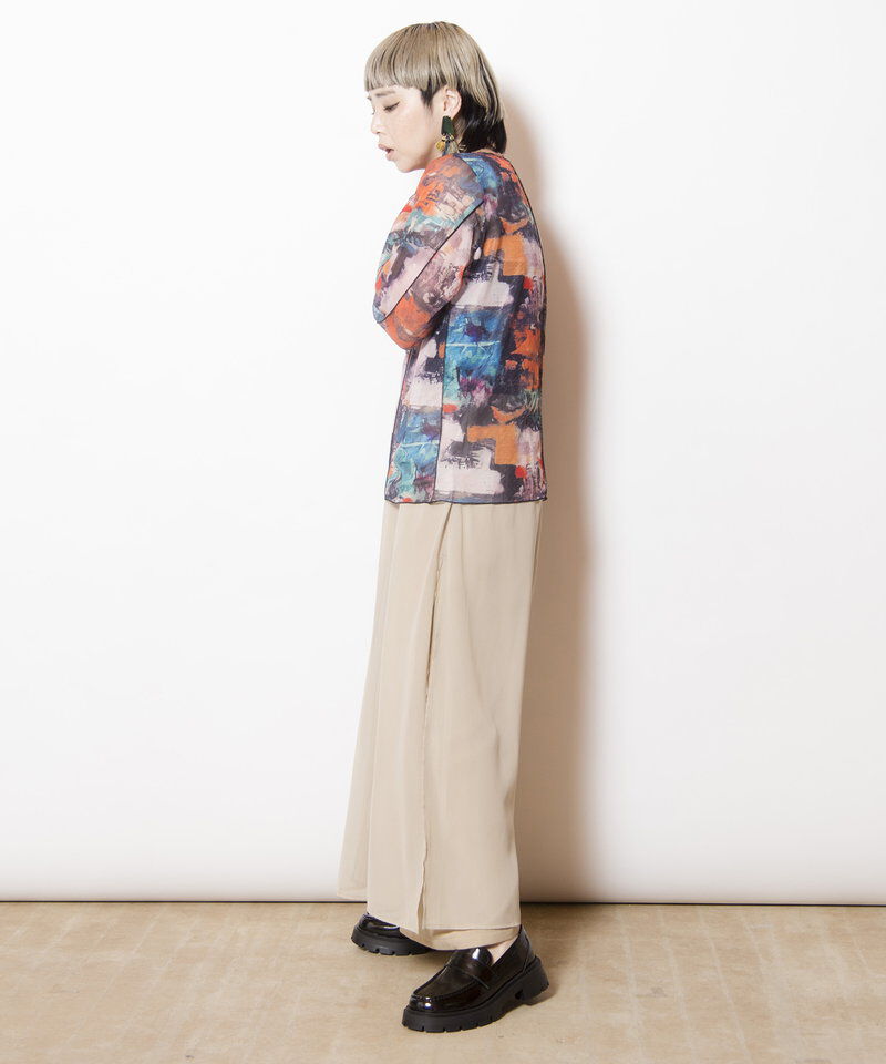  「メロー切替長袖Tシャツ」|Tシャツ・カットソー|