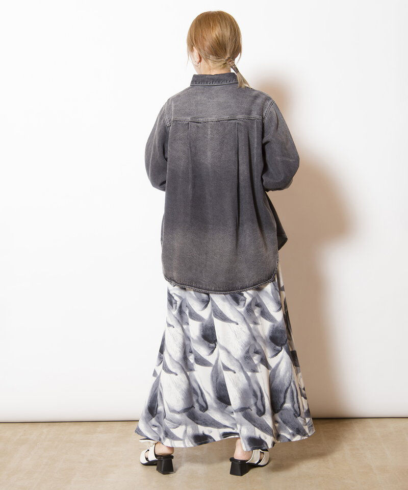  「セルロースデニムバックタックシャツ」|シャツ・ブラウス|