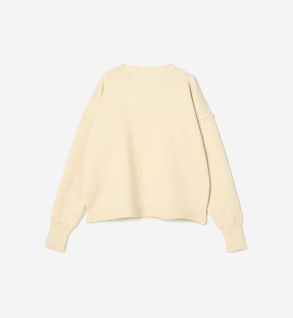  「Le Tricoteur | クロップド ガンジーセーター WOMEN」|ニット・セーター|