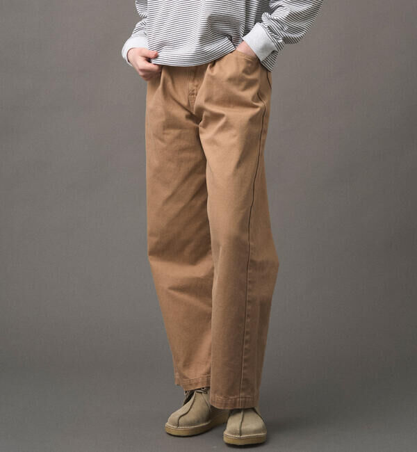 DANTON「DANTON | コットンカツラギ タックパンツ WOMEN」|チノ|PINK系1
