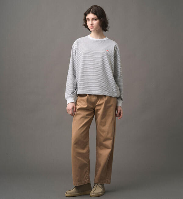 DANTON「DANTON | コットンカツラギ タックパンツ WOMEN」|チノ|