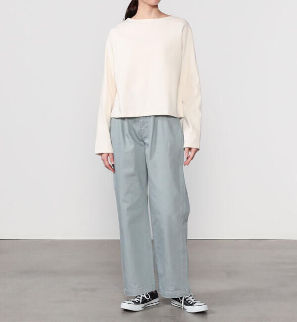 DANTON「DANTON | コットンカツラギ タックパンツ WOMEN」|チノ|