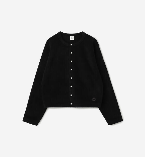 ORCIVAL「ORCIVAL | フリース クルーネックカーディガン WOMEN」|カーディガン|BLACK