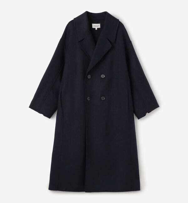 LE GLAZIK「LE GLAZIK | ウール ダブルフェイスコート WOMEN」|ダッフルコート|DKNAVY