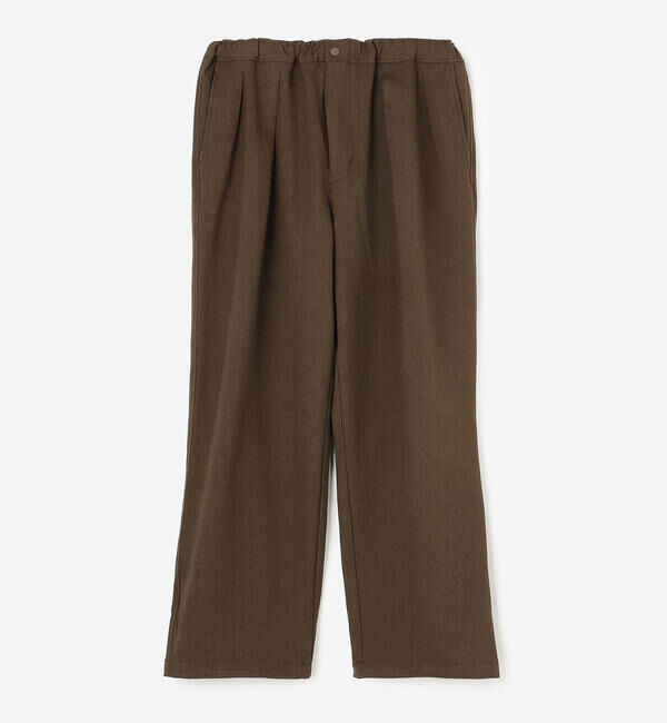 GYMPHLEX「Gymphlex | ポリフランネル 2プリーツイージーパンツ MEN」|チノ|BROWN