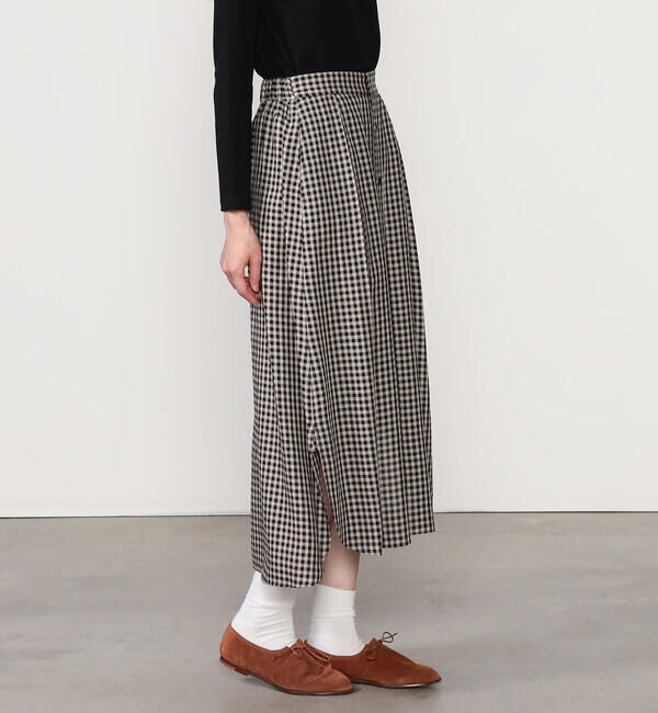  「HAVERSACK | チェック ロングシャツスカート WOMEN」|スカート|