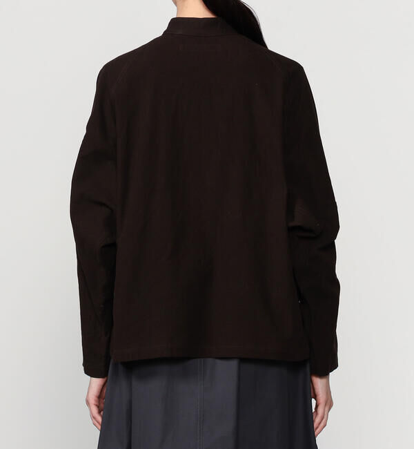  「HAVERSACK | コットンフランネル スタンドカラージャケット WOMEN」|テーラードジャケット|