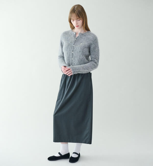  「nicholson & nicholson | ストレッチウール ロングスカート WOMEN」|スカート|