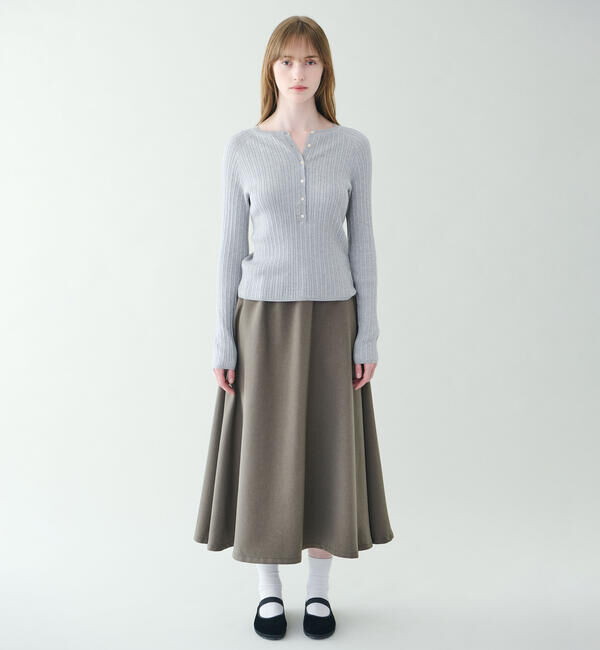  「RYE TENDER | ヘンリーネック リブニット WOMEN」|ニット・セーター|