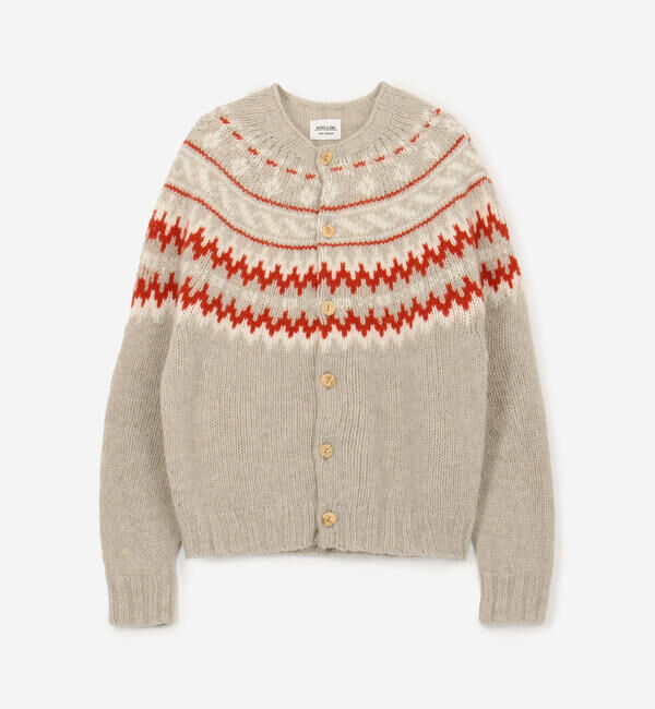 Morris & Sons「MORRIS & SONS | チャンキーノルディックカーディガン WOMEN」|ニット・セーター|ECRU系1