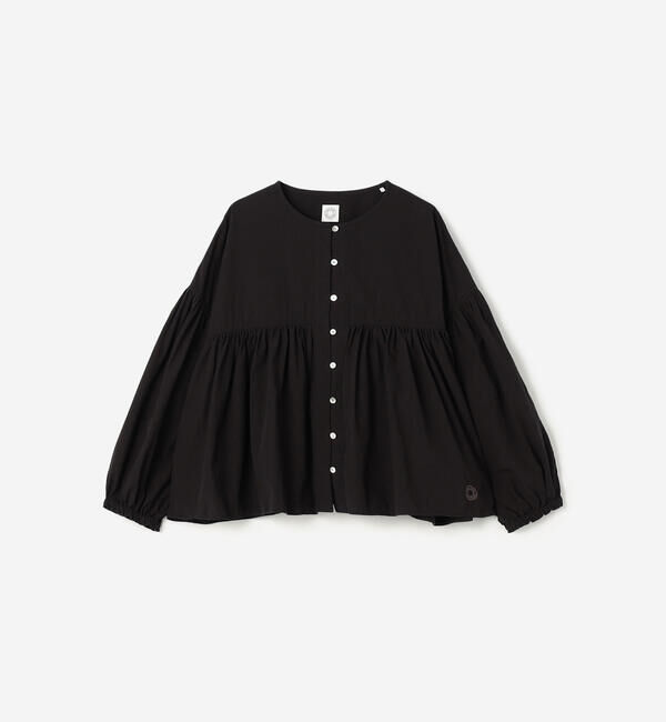 ORCIVAL「ORCIVAL | コットンポプリン ギャザー長袖シャツ WOMEN」|シャツ・ブラウス|BLACK
