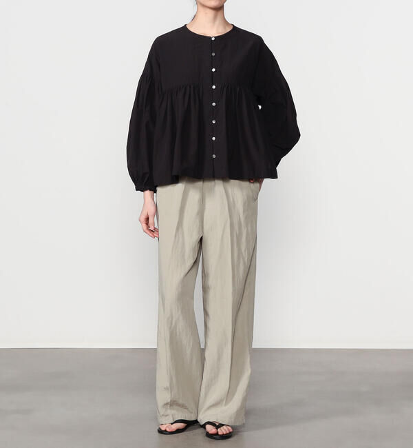 ORCIVAL「ORCIVAL | コットンポプリン ギャザー長袖シャツ WOMEN」|シャツ・ブラウス|