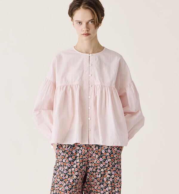 ORCIVAL「ORCIVAL | コットンポプリン ギャザー長袖シャツ WOMEN」|シャツ・ブラウス|