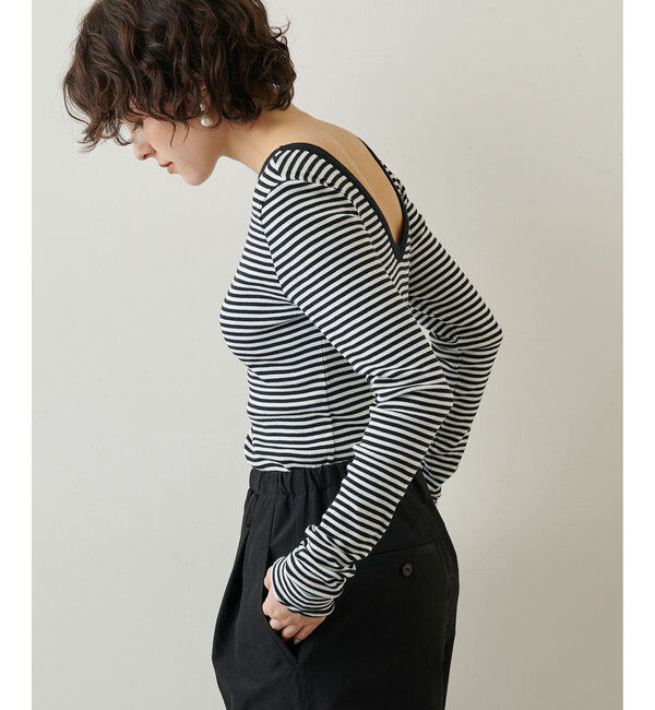  「Vバックシャンテレコカットソー」|Tシャツ・カットソー|