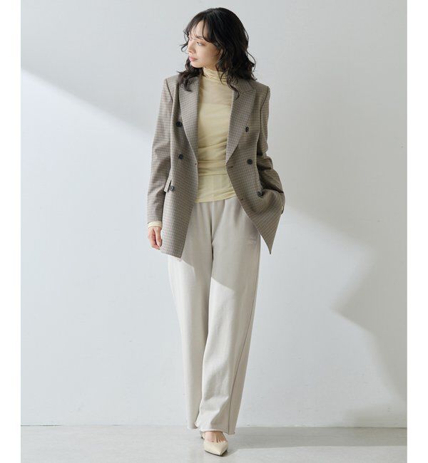  「ロゴ裏毛ワイドパンツ」|チノ|