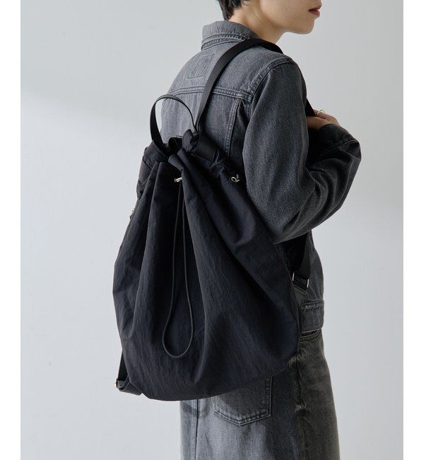 THE PAUSE「【THE PAUSE】ドロストバックパック」|トートバッグ|ブラック