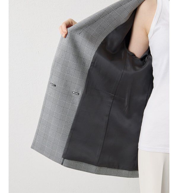 THE PAUSE「【THE PAUSE】チェックダブルジャケット」|テーラードジャケット|