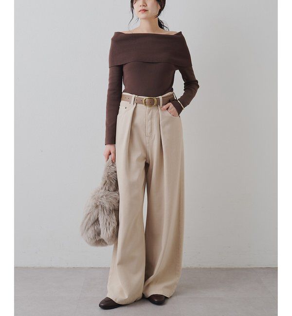  「オフショルニットプルオーバー」|ニット・セーター|