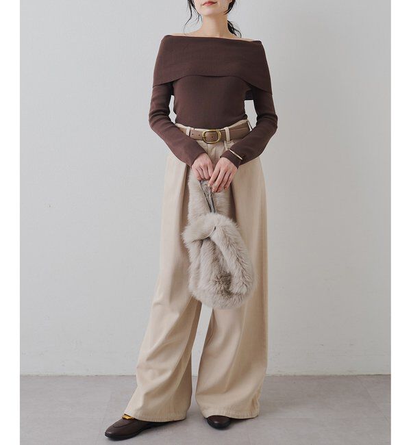  「オフショルニットプルオーバー」|ニット・セーター|