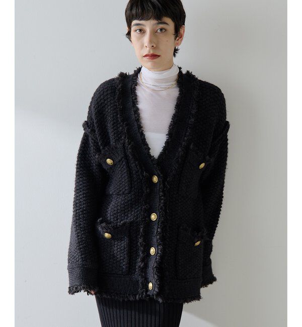  「ミックスヤーンニットツイードジャケット」|その他|