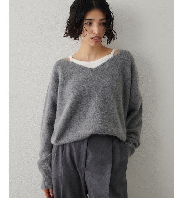  「フォックスウール Vネックプルオーバー」|ニット・セーター|