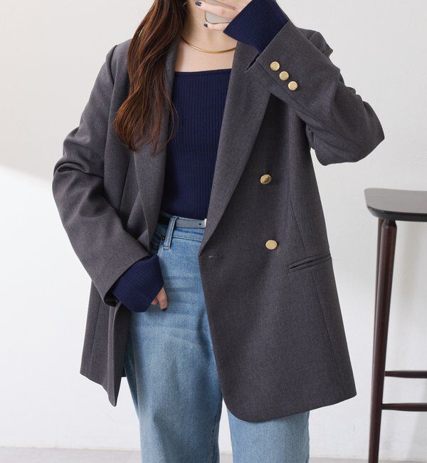  「ウールライクダブルジャケット」|デニムジャケット|