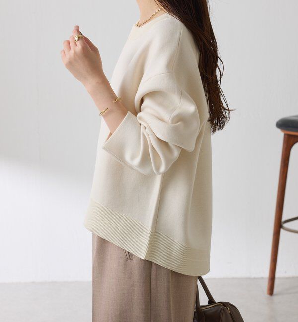  「スウェットライクラウンドヘムニット」|ニット・セーター|