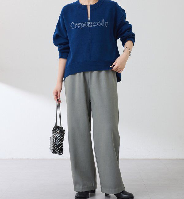  「スウェットライクラウンドヘムニット」|ニット・セーター|