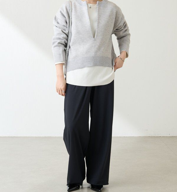  「スウェットライクラウンドヘムニット」|ニット・セーター|