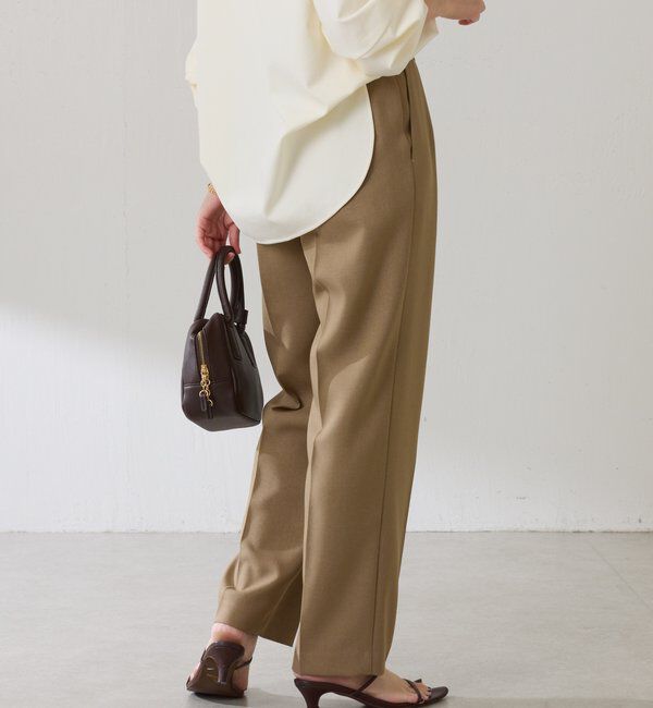  「ウールライクテーパードパンツ」|チノ|